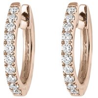 Earrings Casciola Gioielli CERCHI in Rose Gold Diamante 0.12 Ct OR2025 - OR2025